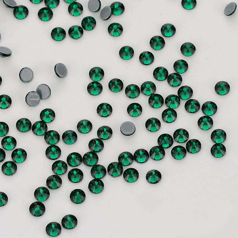 Dark Green Glass HotFix Rhinestones