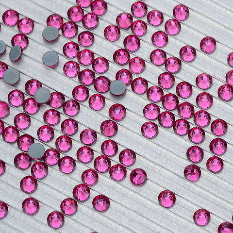 Fuchsia Glass HotFix Rhinestones In Bulk WholesaleRhinestone