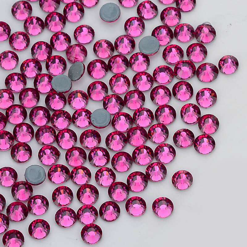 Fuchsia Glass HotFix Rhinestones In Bulk WholesaleRhinestone