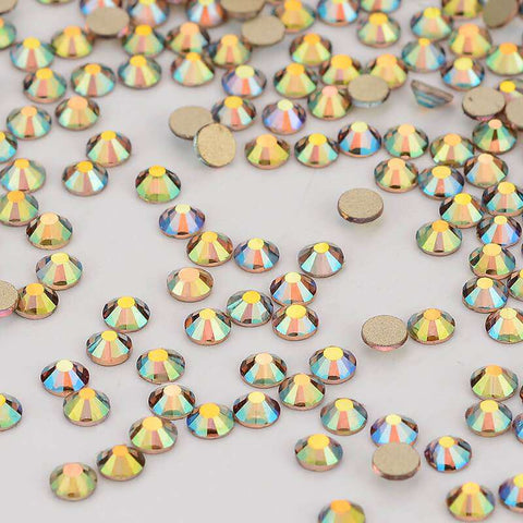 Ghost Light Glass FlatBack Rhinestones Golden Back WholesaleRhinestone