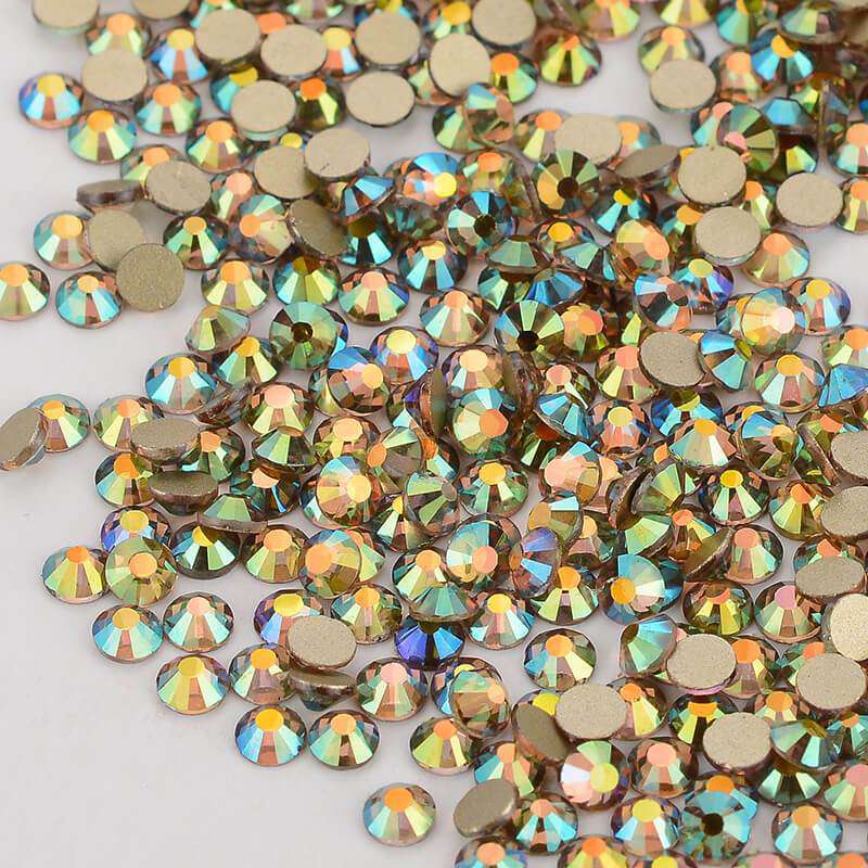 Ghost Light Glass FlatBack Rhinestones Golden Back WholesaleRhinestone