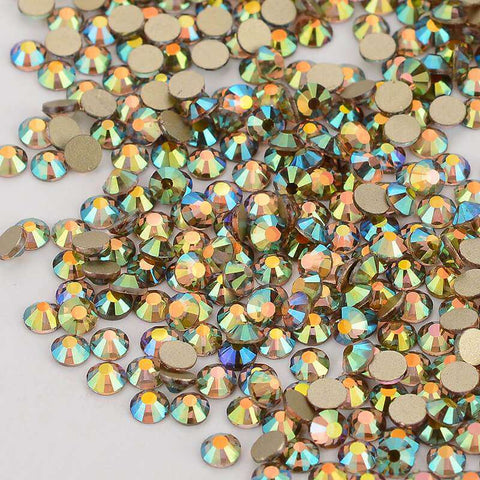 Ghost Light Glass FlatBack Rhinestones Golden Back WholesaleRhinestone