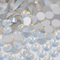 White Opal Glass FlatBack Rhinestones In Bulk WholesaleRhinestone