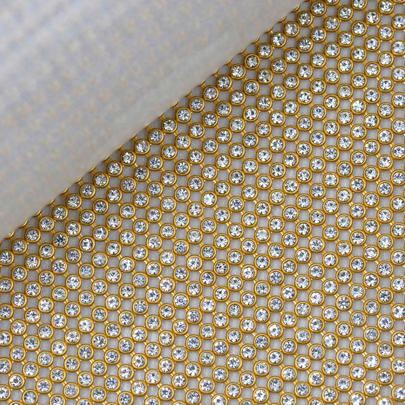 Crystal Hot-Fix Rhinestone Mesh Sheet Aluminum Metal Trim WholesaleRhinestone