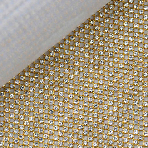 Crystal Hot-Fix Rhinestone Mesh Sheet Aluminum Metal Trim WholesaleRhinestone