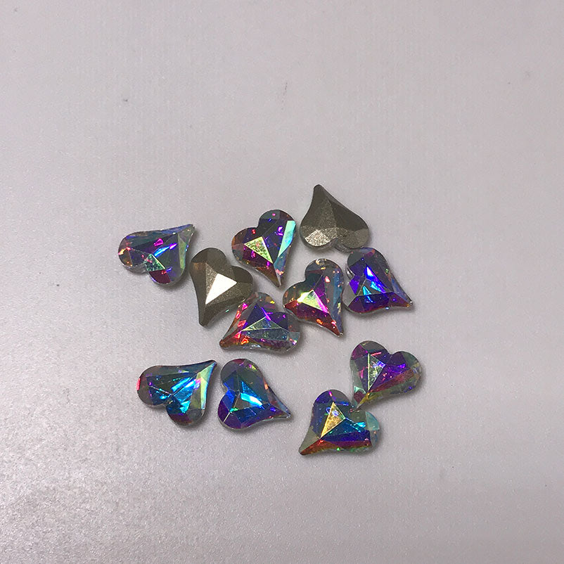 Heart Shape Crystal AB Glass Pointed Back Fancy Rhinestones WholesaleRhinestone