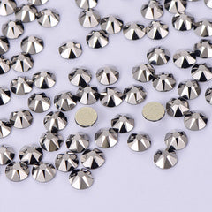 Hematite Glass Flat Back No-HotFix Rhinestones 16 Cut Facets In Bulk WholesaleRhinestone