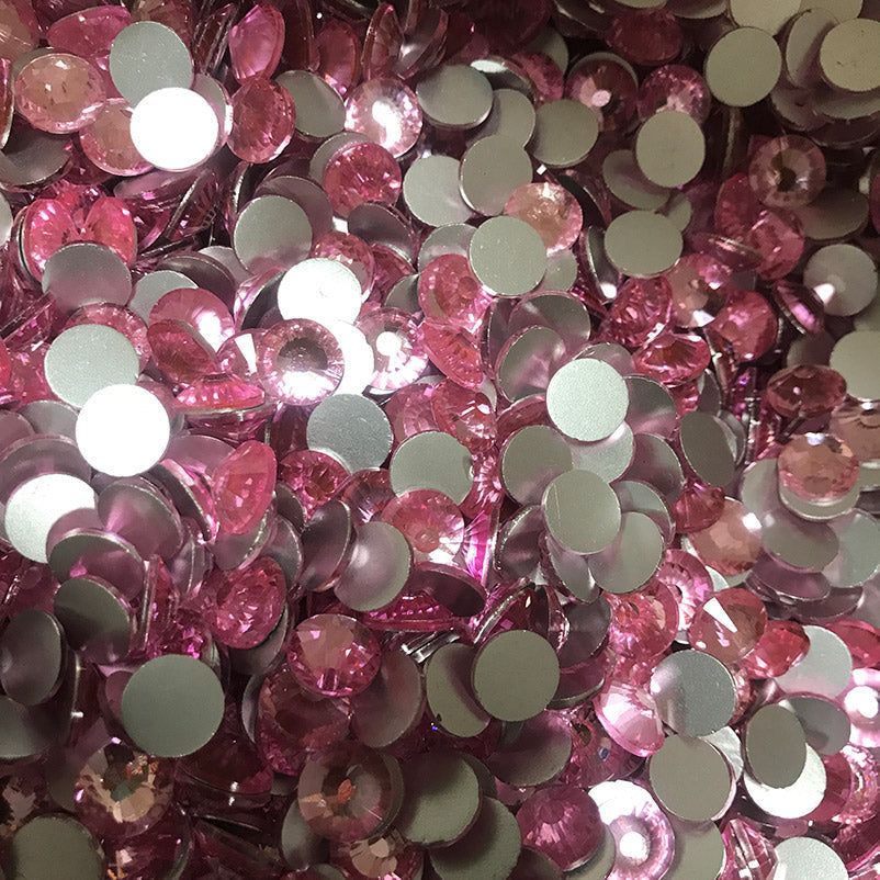 Light Pink Glass FlatBack Rhinestones In Bulk WholesaleRhinestone