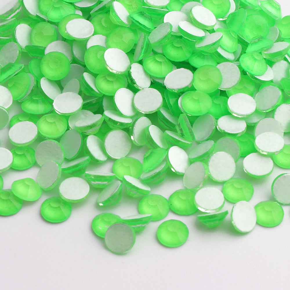 Green Glass FlatBack Neon Rhinestones WholesaleRhinestone