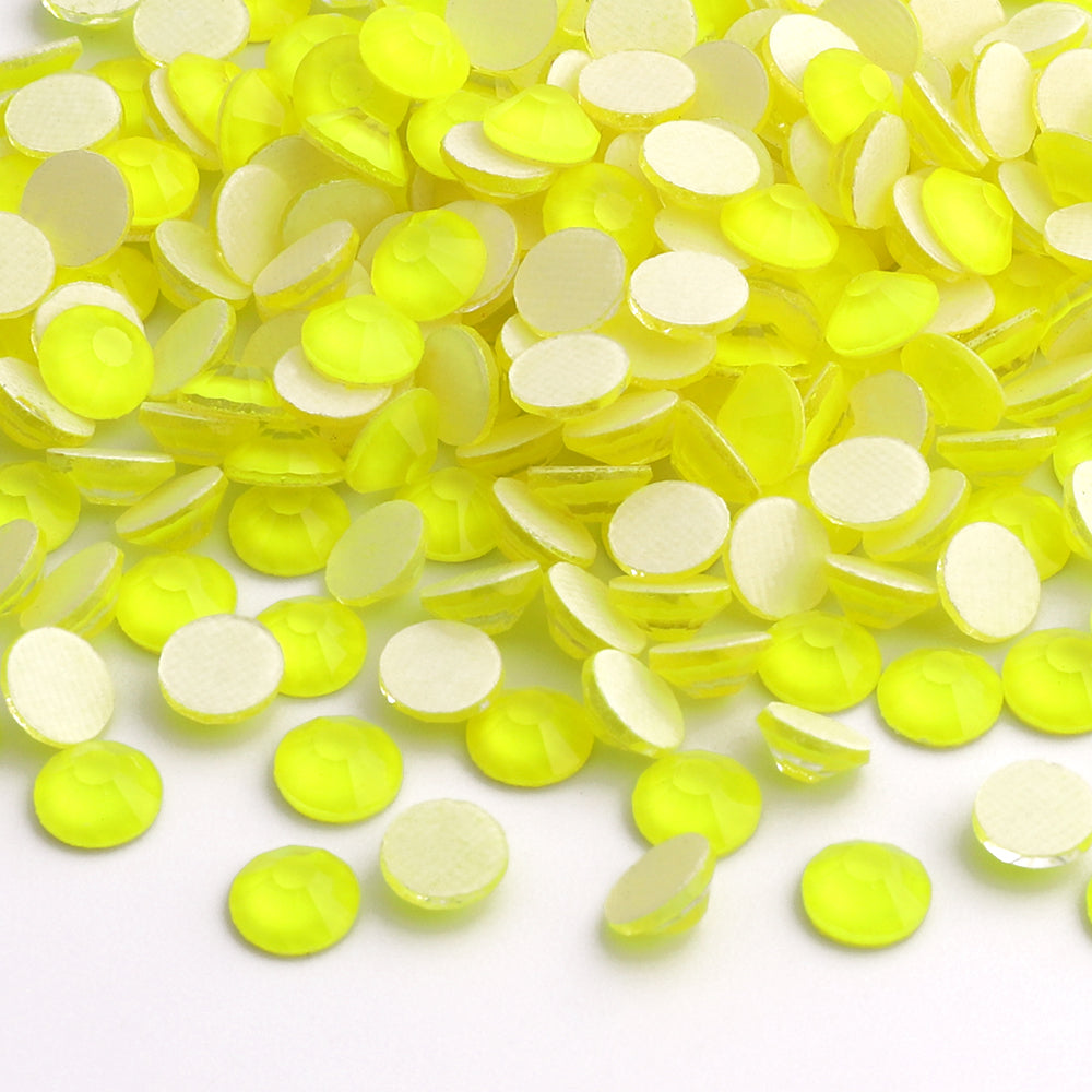 Yellow Glass FlatBack Neon Rhinestones WholesaleRhinestone