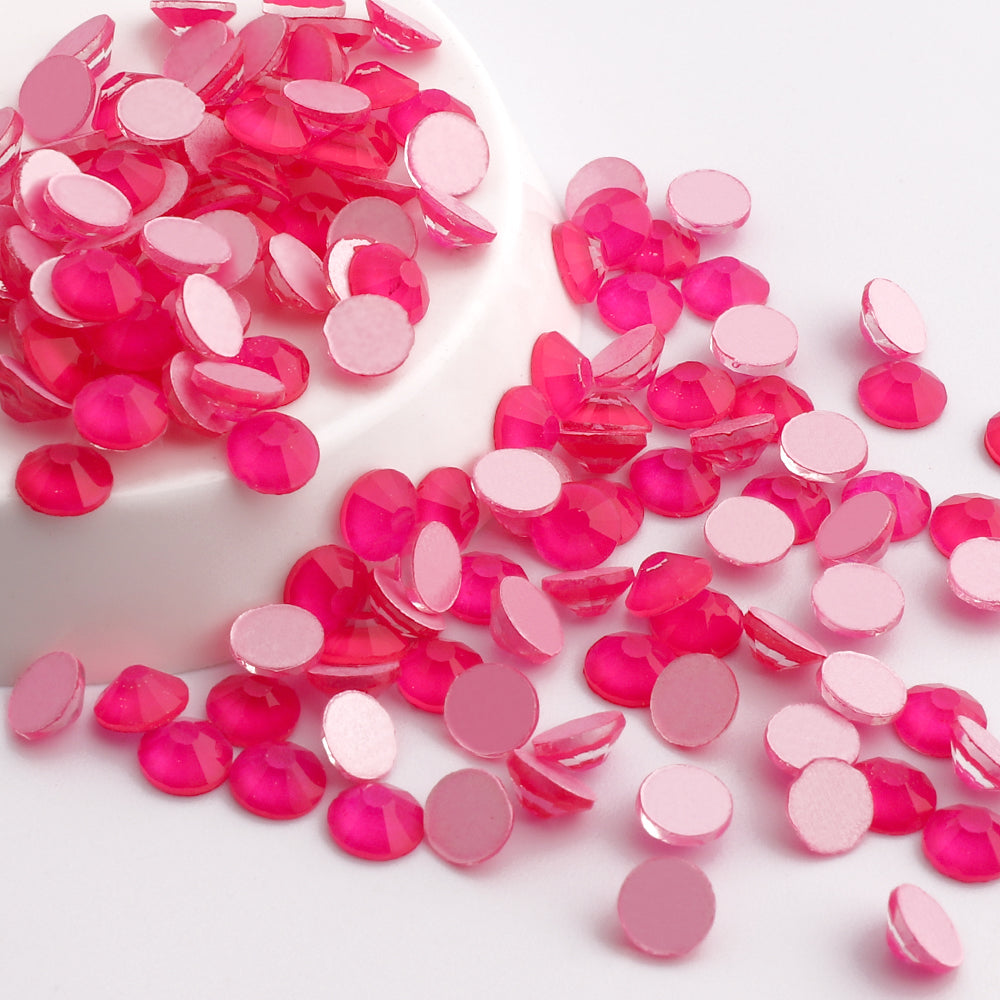 Neon Rose Glass FlatBack Neon Rhinestones Secondary image