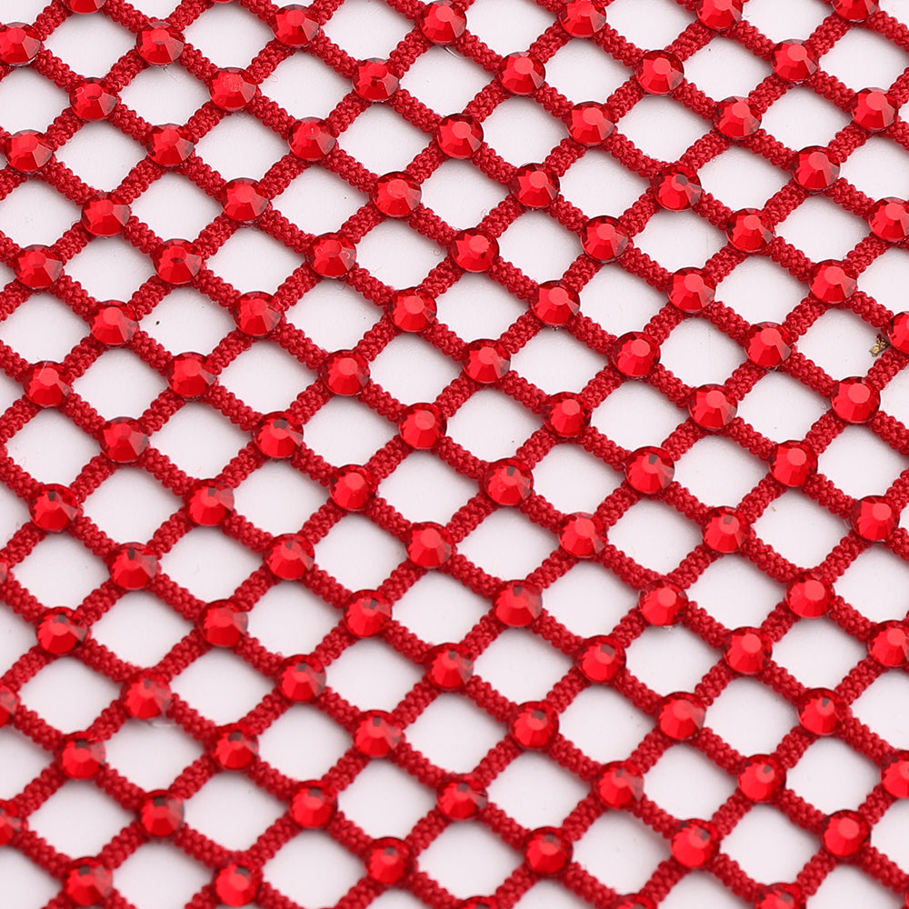 Siam Rhinestones Mesh Fabric Sewing Elastic Trim Secundaire afbeelding