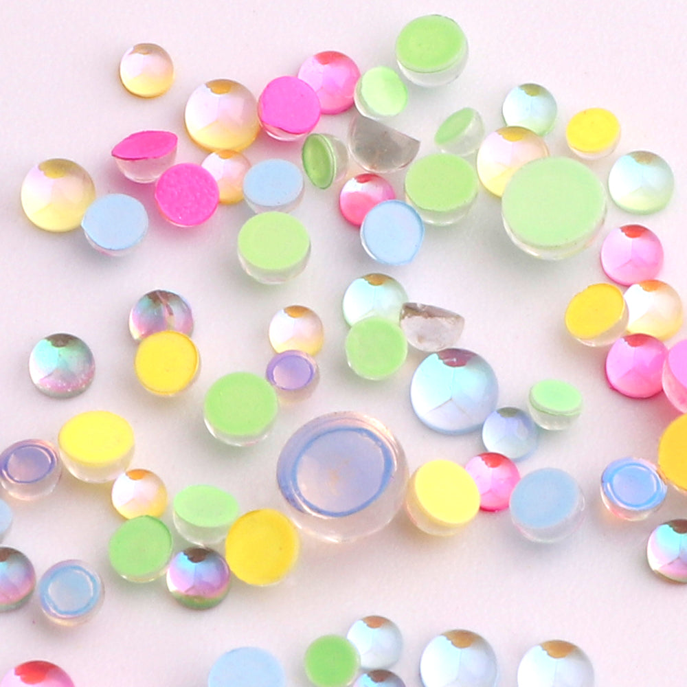 Mixed Sizes And Colors Mermaid Tears Glass Half Pearls Rhinestones For Nail Art Secondary image