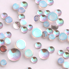 Mixed Sizes Smoked Topaz Mermaid Tears Glass Half Pearls Rhinestones For Nail Art WholesaleRhinestone