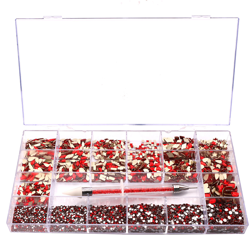 Multi Shapes Sam Glass Fancy Shancy Rhinestone Kit Box for Unh Nail Art Hz2107 Imagem secundária do produto