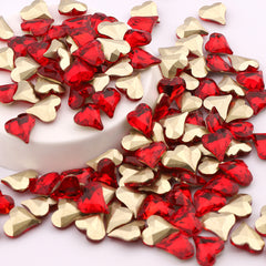 Sweet Heart Shape Siam Glass Pointed Back Fancy Rhinestones WholesaleRhinestone