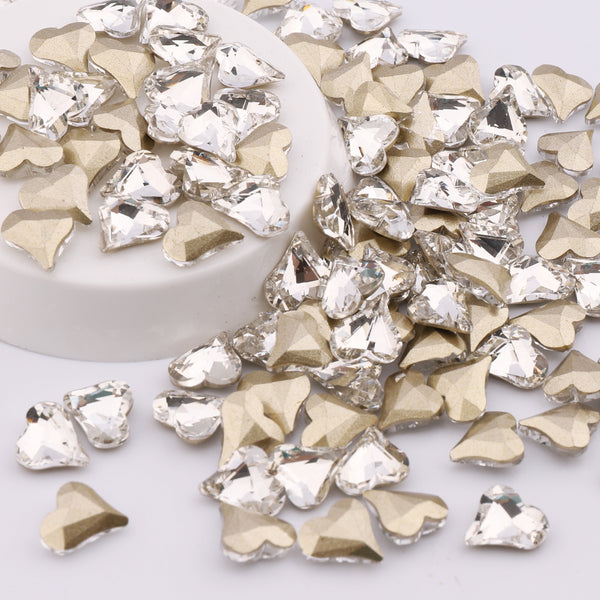 Sweet Heart Shape Crystal Glass Pointed Back Fancy Rhinestones WholesaleRhinestone