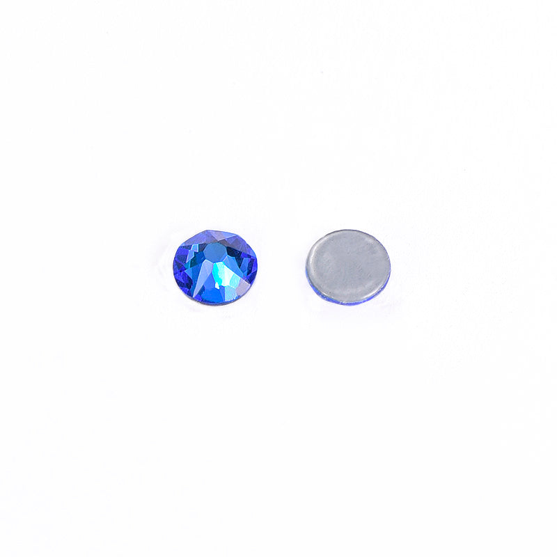 Capri Blue Glass HotFix Rhinestones 16 Cut Facets In Bulk WholesaleRhinestone