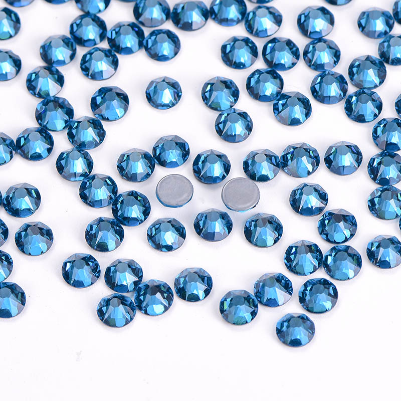 Indicolite Glass HotFix Rhinestones 16 Cut Facets WholesaleRhinestone