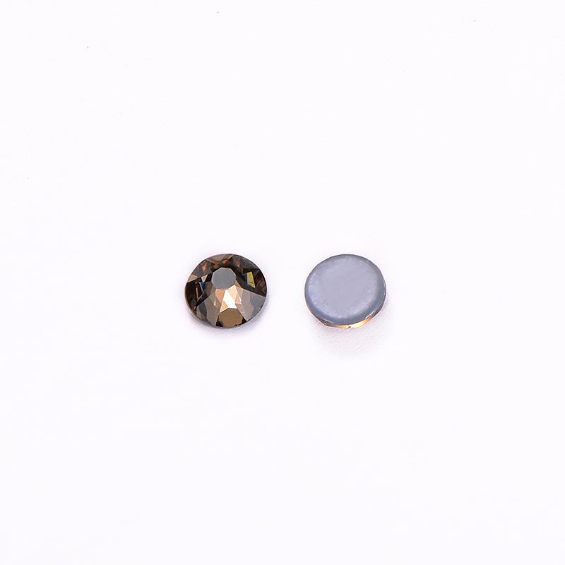 Gerookte topaz glas hotfix steentjes 16 gesneden facetten in bulk Secundaire afbeelding