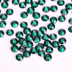 Dark Green Glass HotFix Rhinestones 16 Cut Facets In Bulk WholesaleRhinestone