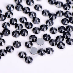 Jet Black Glass HotFix Rhinestones 16 Cut Facets WholesaleRhinestone