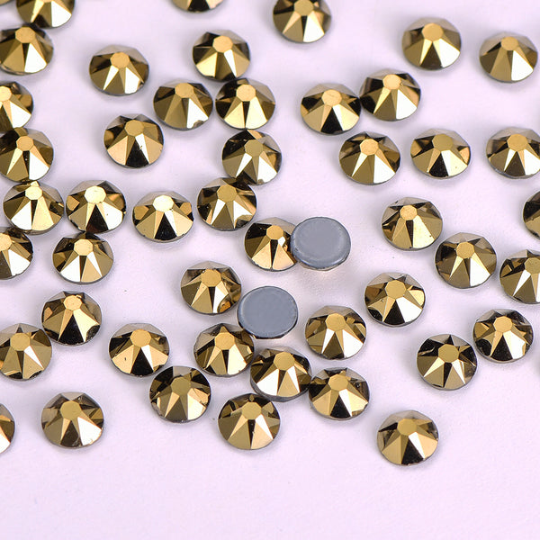 Aurum Glass HotFix Rhinestones 16 Cut Facets WholesaleRhinestone