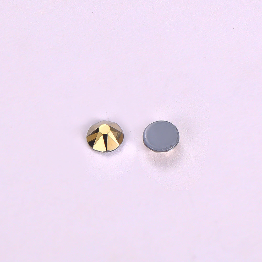 Aurum Glass HotFix Rhinestones 16 Cut Facets In Bulk WholesaleRhinestone