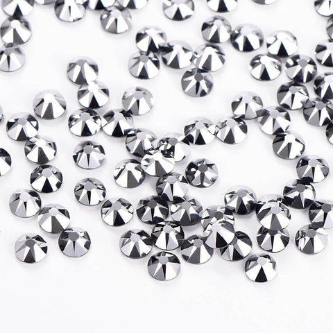 Silver Glass HotFix Rhinestones 16 Cut Facets In Bulk WholesaleRhinestone