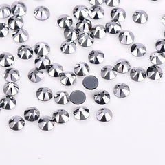 Silver Glass HotFix Rhinestones 16 Cut Facets In Bulk WholesaleRhinestone