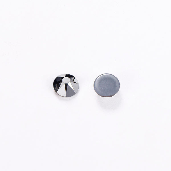 Jet Hematite Glass HotFix Rhinestones 16 Cut Facets WholesaleRhinestone