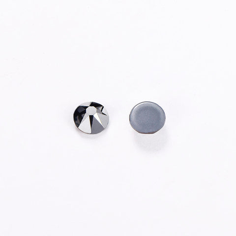 Jet Hematite Glass HotFix Rhinestones 16 Cut Facets In Bulk WholesaleRhinestone