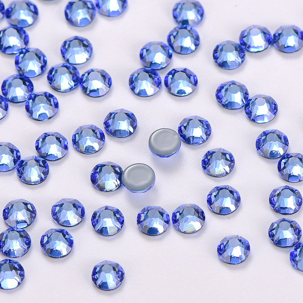 Light Blue Glass HotFix Rhinestones 16 Cut Facets In Bulk WholesaleRhinestone Main image