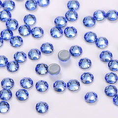 Light Blue Glass HotFix Rhinestones 16 Cut Facets In Bulk WholesaleRhinestone