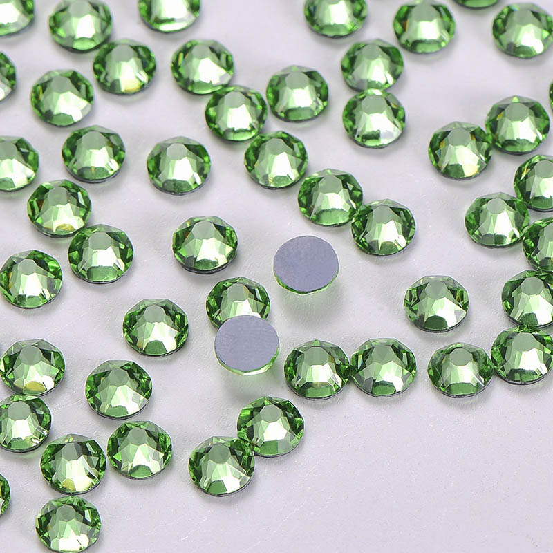 Peridot Glass HotFix Rhinestones 16 Cut Facets In Bulk WholesaleRhinestone