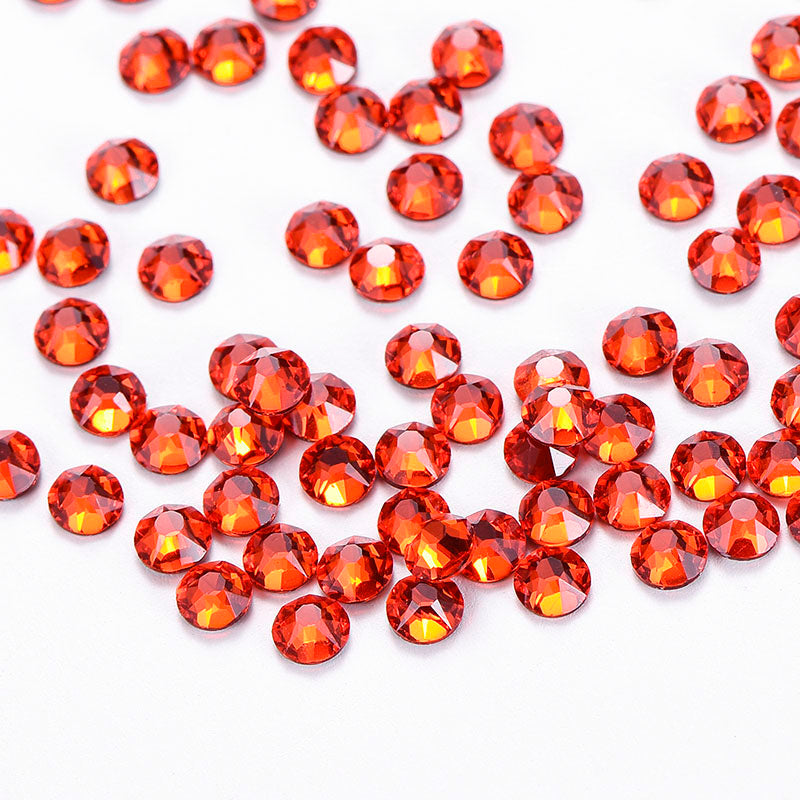 Orange Glass HotFix Rhinestones 16 Cut Facets WholesaleRhinestone