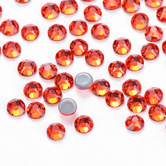 Orange Glass HotFix Rhinestones 16 Cut Facets In Bulk WholesaleRhinestone