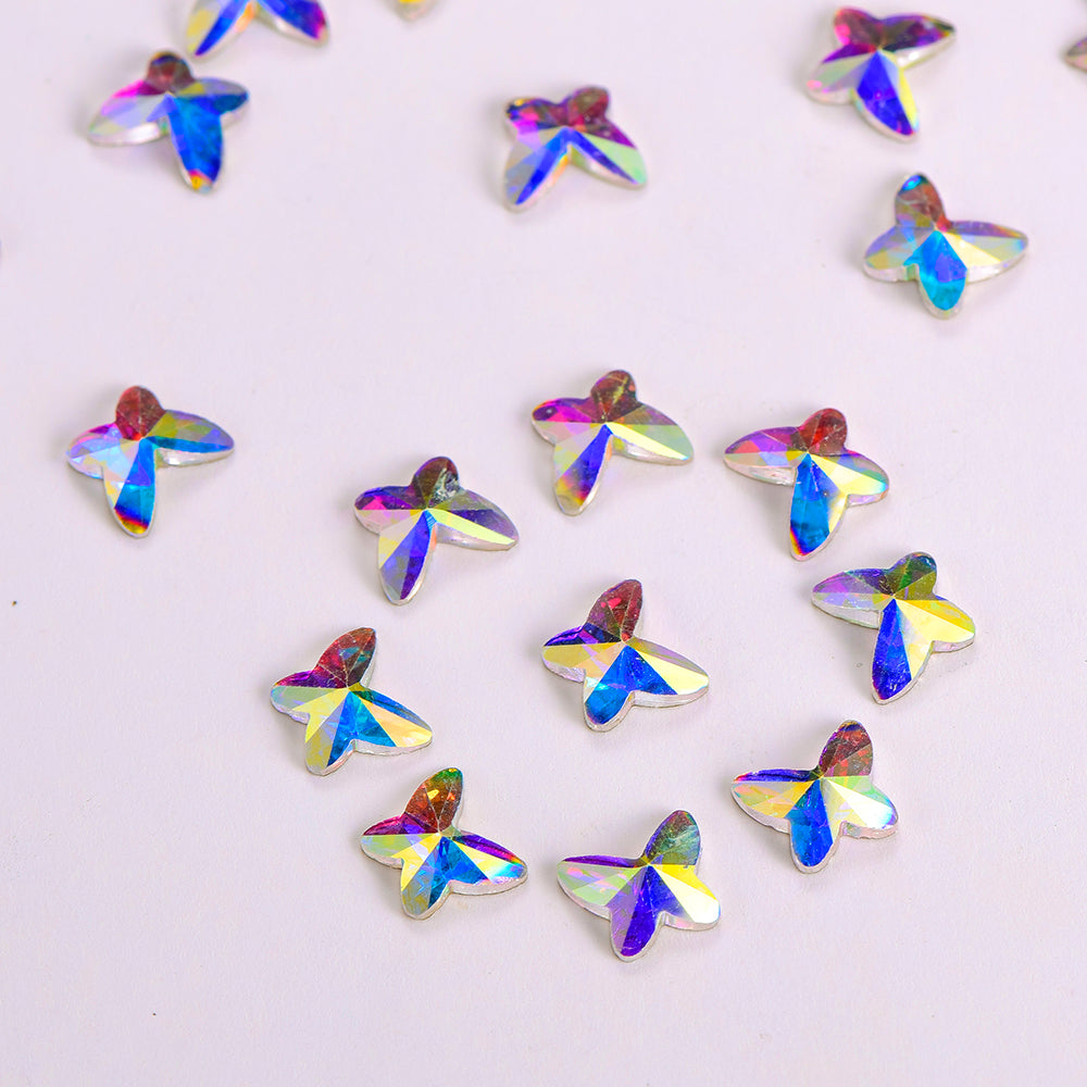 Butterfly Shape Crystal AB Flat Back Fancy Rhinestones WholesaleRhinestone