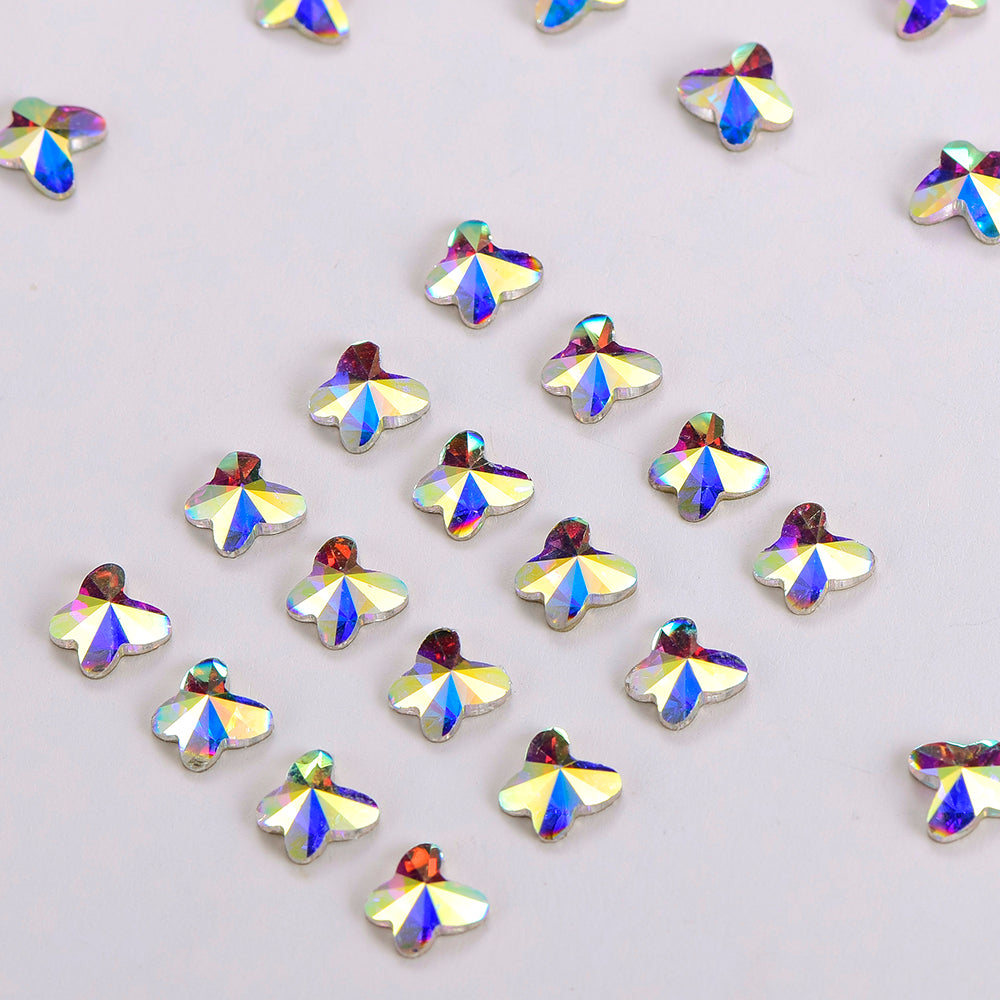 Butterfly Shape Crystal AB Flat Back Fancy Rhinestones WholesaleRhinestone