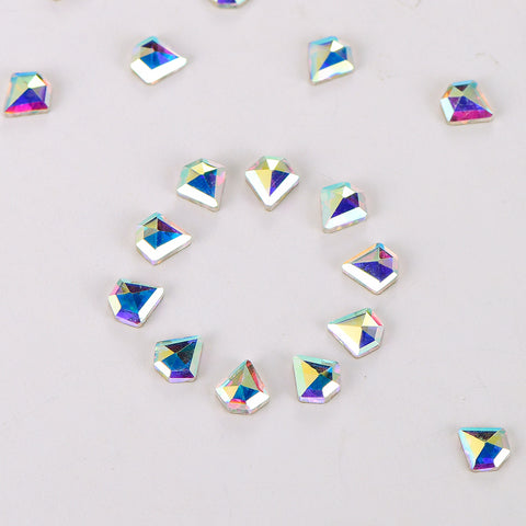 Diamond Shape Crystal AB Glass Flat Back Fancy Rhinestones WholesaleRhinestone
