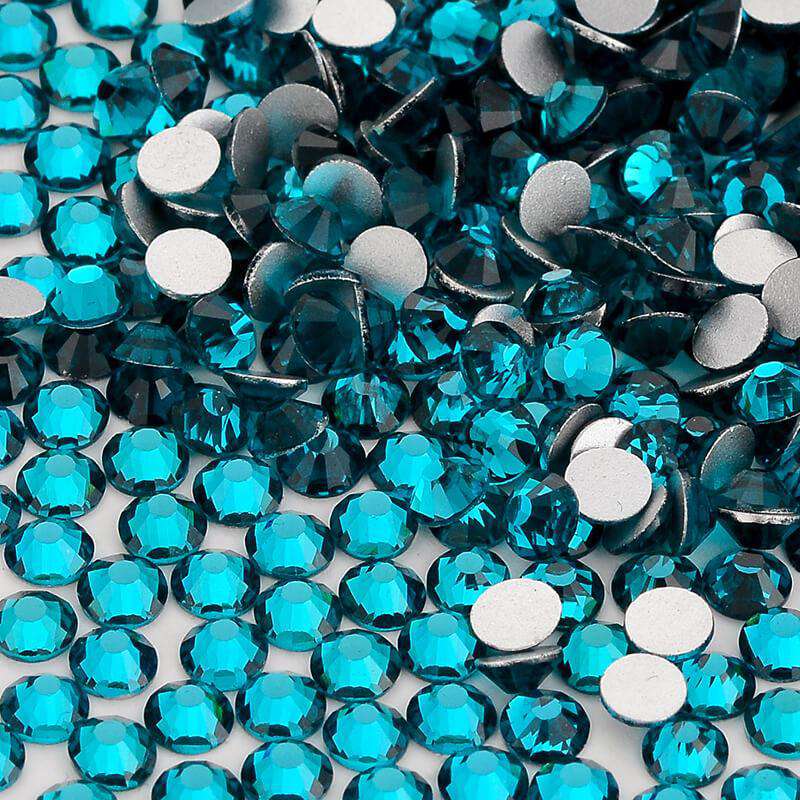 Indicolite Glass FlatBack Rhinestones Silver Back WholesaleRhinestone