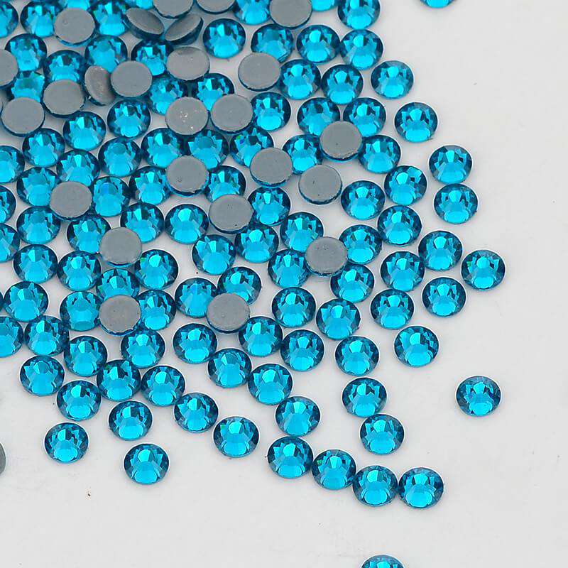 Indicolite Glass HotFix Rhinestones In Bulk