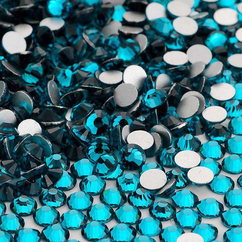 Indicolite Glass FlatBack Rhinestones In Bulk WholesaleRhinestone