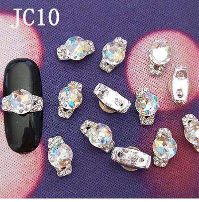 Alloy Nail Rhinestone Charms Crystal AB 3D Nail Art Decorations JC1-JC20 WholesaleRhinestone