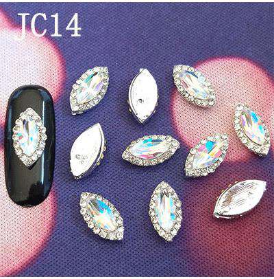 Alloy Nail Rhinestone Charms Crystal AB 3D Nail Art Decorations JC1-JC20 WholesaleRhinestone