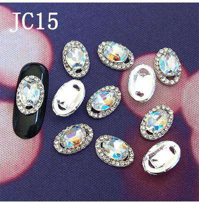 Alloy Nail Rhinestone Charms Crystal AB 3D Nail Art Decorations JC1-JC20 WholesaleRhinestone