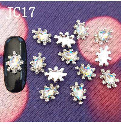 Alloy Nail Rhinestone Charms Crystal AB 3D Nail Art Decorations JC1-JC20 WholesaleRhinestone
