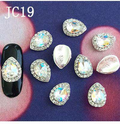Alloy Nail Rhinestone Charms Crystal AB 3D Nail Art Decorations JC1-JC20 WholesaleRhinestone