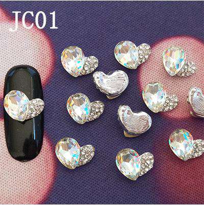 Alloy Nail Rhinestone Charms Crystal AB 3D Nail Art Decorations JC1-JC20 WholesaleRhinestone