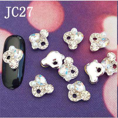 3D Alloy Nail Rhinestone Charms Crystal AB Nail Art Decorations JC21-JC40 WholesaleRhinestone